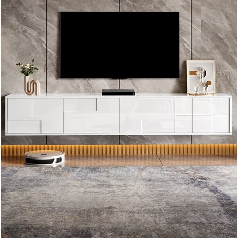 mobile tv 170 cm contenitore frontale lucido bianco OKMYHOME (1/5)