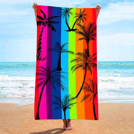 Strandtuch, ultrafeines, saugfähiges Strandtuch aus Fasern, bedrucktes Handtuch, Strandmatte