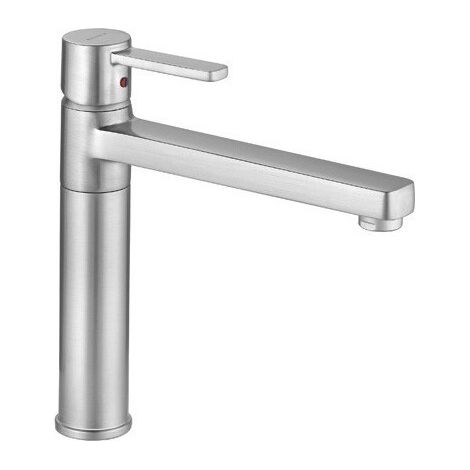 mitigeur d'évier acier inox