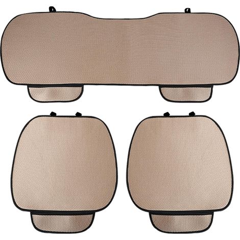Lupex shop - Coprisedile universale per auto 3 pezzi, 2 anteriori e 1 posteriore, nero (Silk Ice Beige) cod. LS028