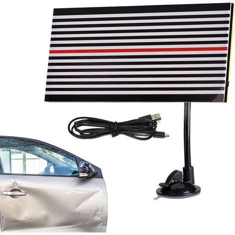 Panneau réflecteur de bosses – Tableau de bord réglable avec base solide, réflexion de bandes LED, conception d'angle flexible Outil de détection de grand-mère professionnel (1/5)