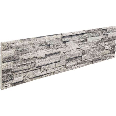 Wandpaneele 10 pcs Hellgrau 100 x 25 cm EPS-Schaum vidaXL