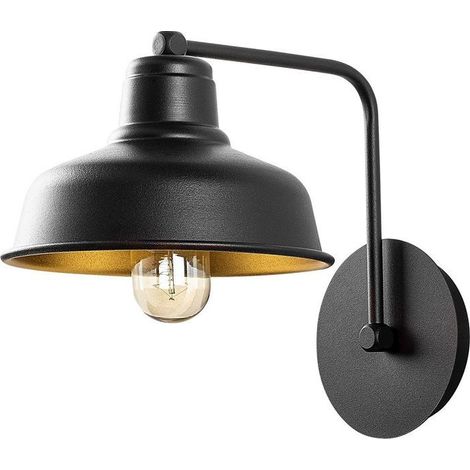 Aplique de pared negro - Metal negro - Estilo industrial - Decorativo (1/5)