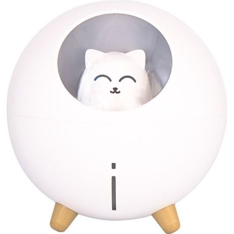 Humidificateur d'air USB chat LED 7 couleurs – Modes brouillard continu et indirect – Arrêt automatique après 5h – Atmosphère apaisante (1/5)