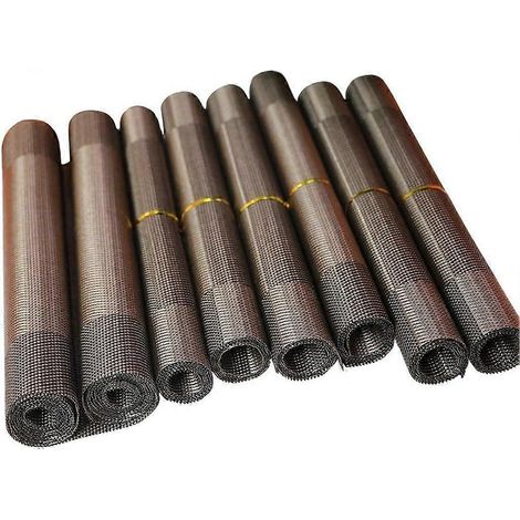 Sets de table avec chemin de table assortis - Tapis en PVC tissé à mailles croisées, lavables (marron) (1/4)