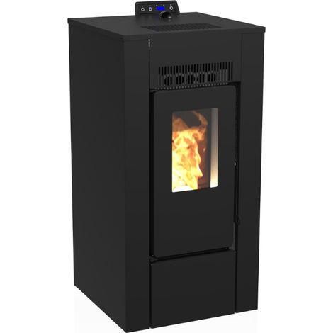 Poêle à granulés étanche 11kW – Autonomie 22h – Émissions 9,4 mg/Nm³ – Classe A+ – Sortie de fumée arrière – Ultra-compact (1/5)