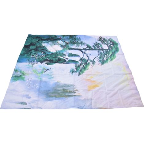 Rideaux imprimés numériquement en 3D de style chinois, motif paysage de pins, pour salon et chambre, 150 x 166 cm / 59,1 x 65,4 pouces (1/5)