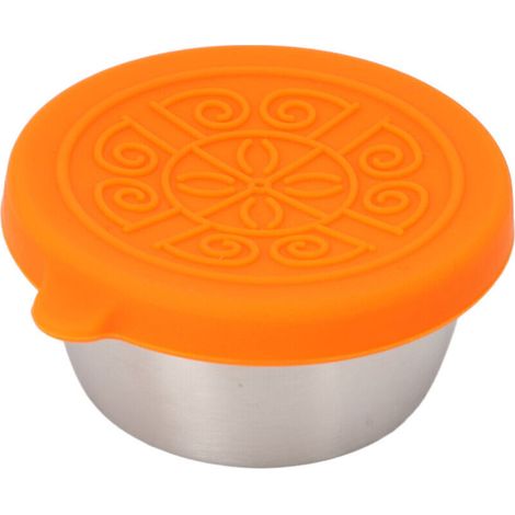 Récipient à Sauce Portable 50ml en Acier Inoxydable 304, Anti-Fuite avec Couvercle Orange pour Salon de Beauté (1/5)