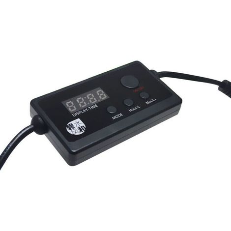Eclairage et rampe led aquarium LED Aquarium Luminosité Dimmable Gradat et Minuterie Réglage de l'he Synchronisation DC Jack Adaptat Connect pour Fish Tank Light Pet Lampe Portable