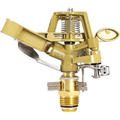 Arroseur à impact Rain Bird pour jardin, pelouse et agriculture, jet réglable de 0° à 360°, buse en laiton de 1,2 m (4 pi), portée d'arrosage de 10 à 15 m. Éclairage réglable de 0° à 360°. (1/5)