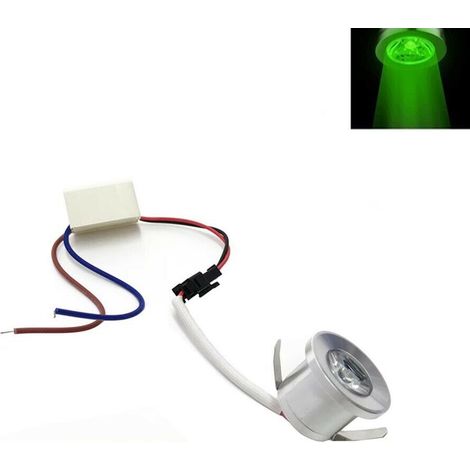Faretto Led 1w A Incasso Silver Punto Luce Verde