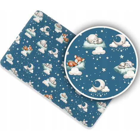 Lenzuolo di cotone per culla, 120x60 cm, con diverse fantasie (1/5)