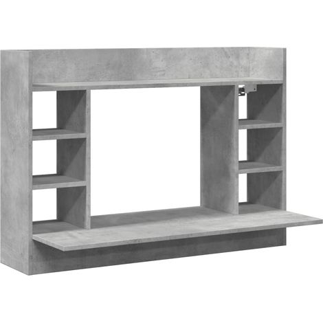 Maison Exclusive - Scrivania a Parete Grigio Cemento 105x48x75cm Legno Multistrato