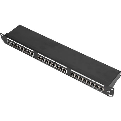 Panneau de brassage blindé 24 ports FTP Catégorie 6, coupleur réseau RJ45 Cat.6 (1/5)