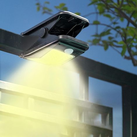 Lampes solaires avec détecteur de mouvement pour extérieur, portable, étanche, 72 LED, lampes solaires de camping, lampes de sécurité, pour terrasse, clôture, garage, randonnée, jardin (1/5)