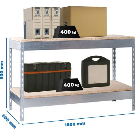 Simonrack Tavolo da lavoro industriale in metallo 181 cm