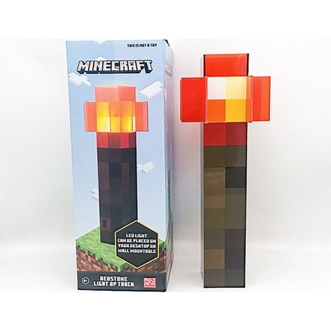Minecraft Spielzeug Redstone-Fackel LED-Licht 12,6 Zoll - USB-Aufladung