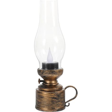 Lampe à Pétrole Design Goutte d'eau Unique Électronique Vintage en Plastique PP Sûre et Solide pour Décoration de Bureau et Maison (1/5)