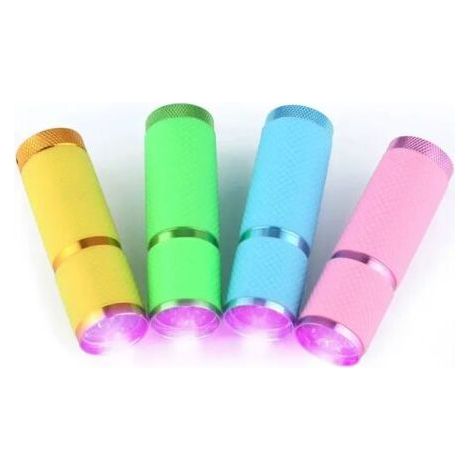 4 Pcs Lampe Torche Led, Mini Lampe de Poche avec Poignée Fluorescente pour Enfant ou Adulte Cyclisme Camping Lecture Promenade Randonnée Travail, Piles non incluses (1/4)