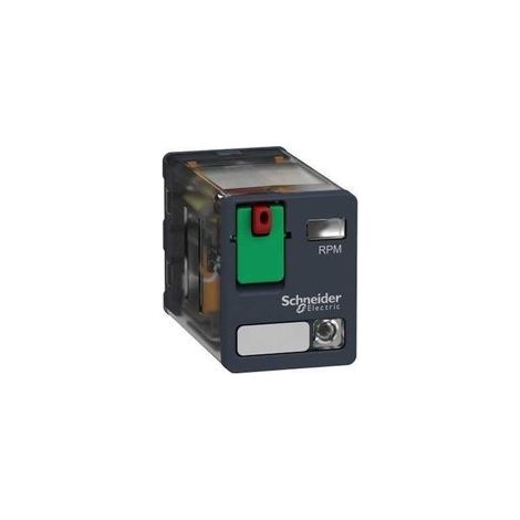 Relé POTENC +LED 15A 24VAC con indicador luminoso y 2 contactos normalmente abiertos.