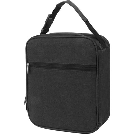 Sac isotherme 6L en Oxford, doublure étanche, poignée portable, fermeture à glissière, sac déjeuner noir pour camping extérieur plage (1/5)