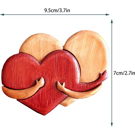 Cœur en bois décoratif, pendentif artisanal en forme de cœur, cadeau pour fête des mères et Saint-Valentin, ornement mural, décoration romantique, pièce unique, 15 cm, bois naturel.