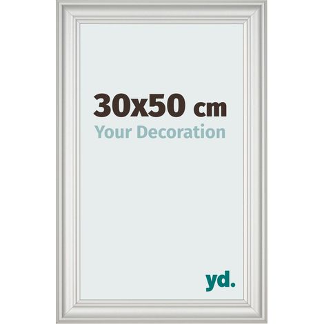 yd. - Cadre photo 30x50 - Blanc Patine - MDF - Lazio