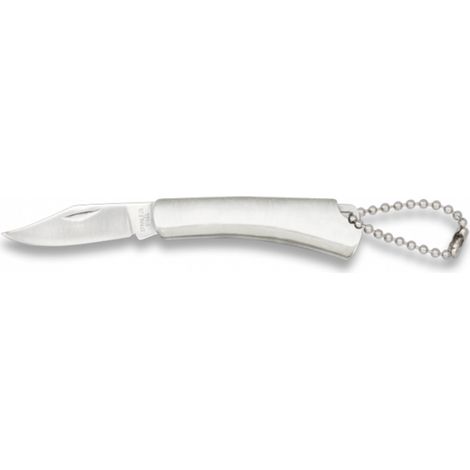 Cuchillo llavero Martinez Albainox hoja 4 cm mango acero inoxidable