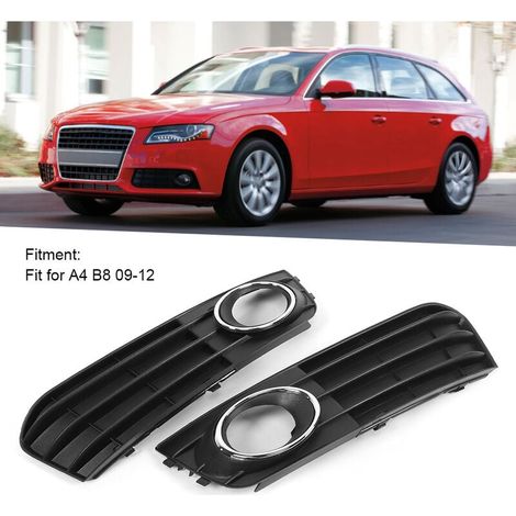 Par de rejillas de luz antiniebla izquierda y derecha para coche, 8KD807681, compatibles con A4 B8 0912 A (1/4)
