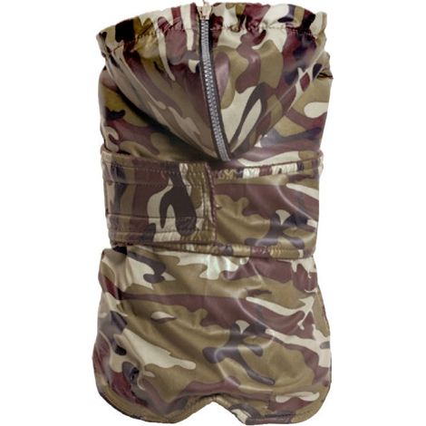 Giubbotto per bassotto con fodera in pile modello Dachsund Military: 39 cm