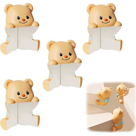 Protezioni angolari Little Bear - paracolpi protettivi per mobili - protezioni angolari ispessite e rinforzate - protezioni per bordi morbidi - casa - 4 pezzi (1/2)