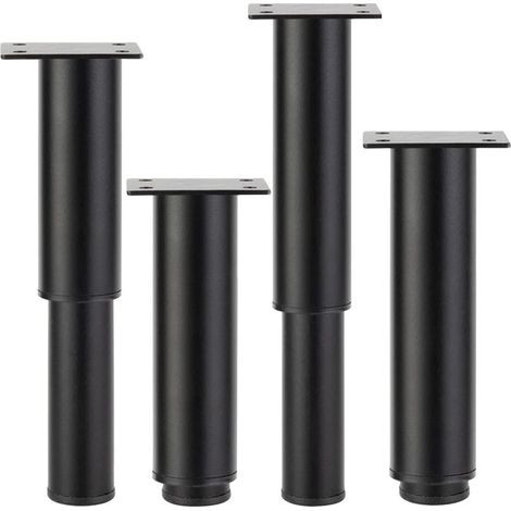 Hardware of furniture, feet of furniture, feet of table, feet of kitchen, feet d\\'cabinet in metal, feet in metal, for sofa, armchairs, table, TV, 4 pieces 20-37 cm (1/5)