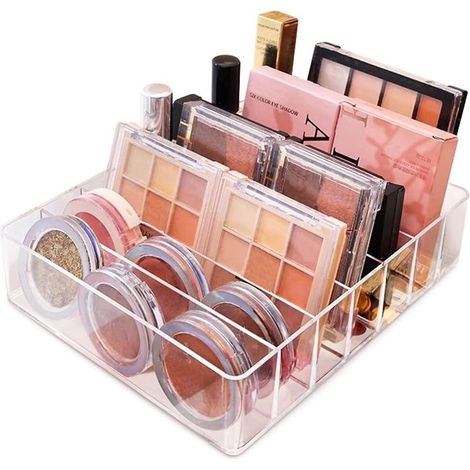Cette coiffeuse possède 7 compartiments et des boîtes de rangement pour produits cosmétiques, pouvant accueillir des plateaux de maquillage.