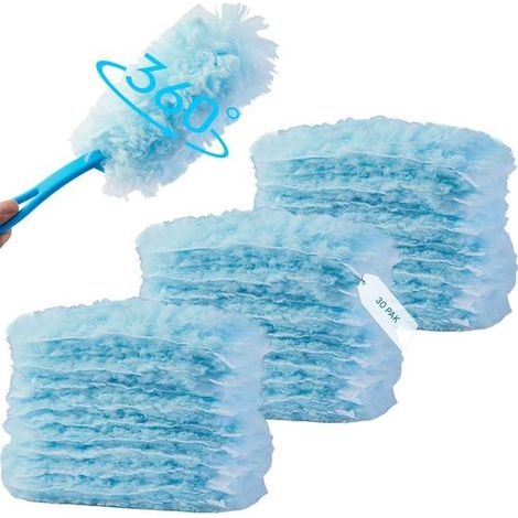 30-Pack Replacement Dust Cloths - 360° All-Around Dust Cloth Set - Compatible with Swiffer Powerful Dust Cleaners - Multi-Functional Disposable Dust Cloths - Suitable for Cleaning Corners, Furniture, (1/5)