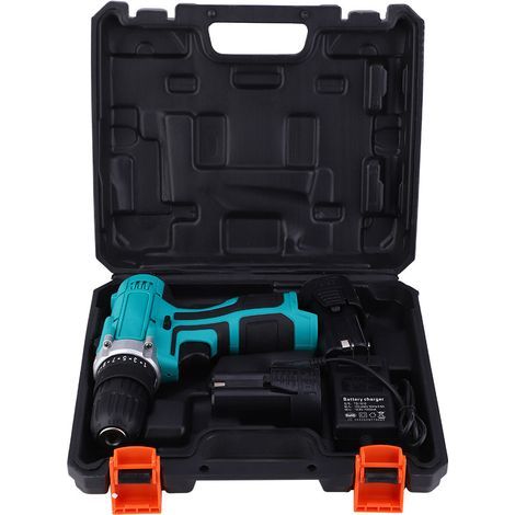 Tournevis électrique sans fil 16,8V 0-1350 tr/min 25N.m pour perçage et vissage, batterie et chargeur inclus, prise US 100-240V (1/5)