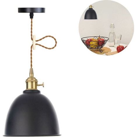 Industriel Vintage Escaliers Allée Rétro Café Style Industriel AbatJour Simple Fer Lustre Lumière Lampe Luminaire (1/4)