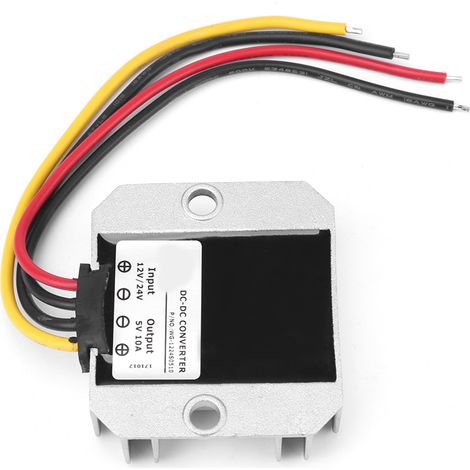 DC12V/24V auf 5V 10A 50W Wandler Abwärtsspannungsreglermodul Wasserdicht IP68 (1/5)
