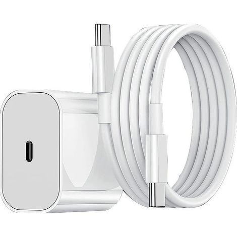 3er-Pack Schnellladegeräte für iPhone, 20-W-USB-C-Netzteil + Ladekabel, weiß (1/5)