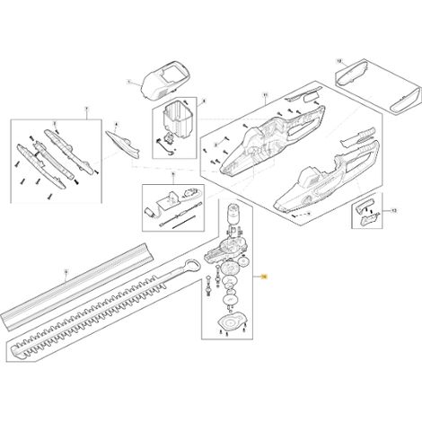 Kit motore ingranaggi lama tagliasiepi ORIGINALE STIGA 118810936/0