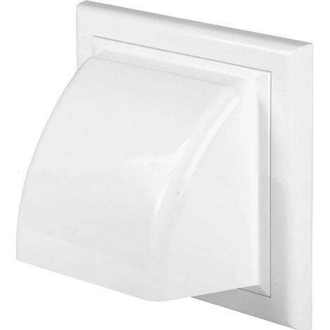 Rejilla de ventilación, revestimiento exterior ABS blanco, de una pieza, 150 mm (1/5)