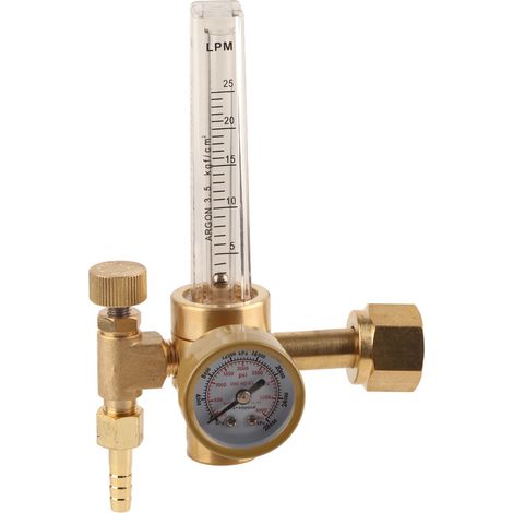 Régulateur d'argon à réglage manuel, débitmètre de gaz de soudage, réducteur de pression avec jauge