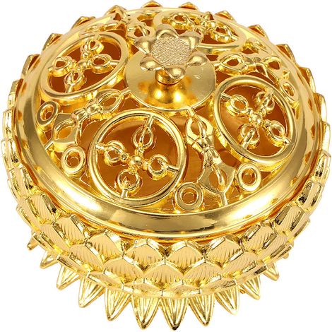 Räucherstäbchenhalter in Lotusform aus Zinklegierung, 7 x 5 cm, (gold) (1/5)