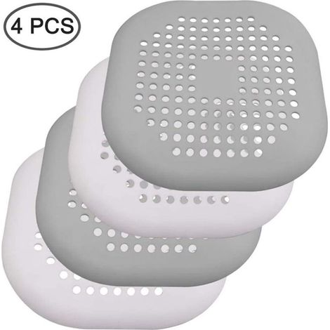 4 Pièces Abflusssieb Silicone, Douche Vidange Tamis Duschablauf Couvertures Lavabo Tamis Haarfänger pour Baignoire salle de Bain Cuisine (1/5)
