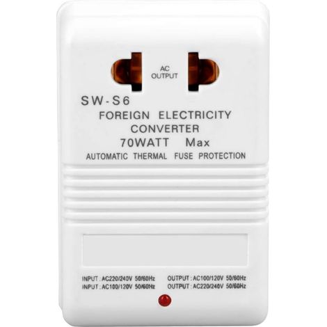 70W 110V / 120V à 220V / 240V Convertisseur de Tension, Adaptateur de Élévateur/Inverseur (Fiche Standard CN) (1/5)