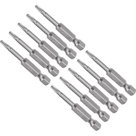 10 Pièces Embout de Tournevis à Tête Torx T10 Longueur de 2 Pouces (1/5)