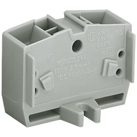 Borne d'extrémité WAGO 264-331 10 mm ressort de traction Affectation: L gris 1 pc(s) (1/4)