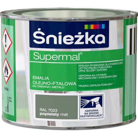 Vernice olio-ftalica Śnieżka per legno 0,2 l cenere opaca 1 pz. (1/2)