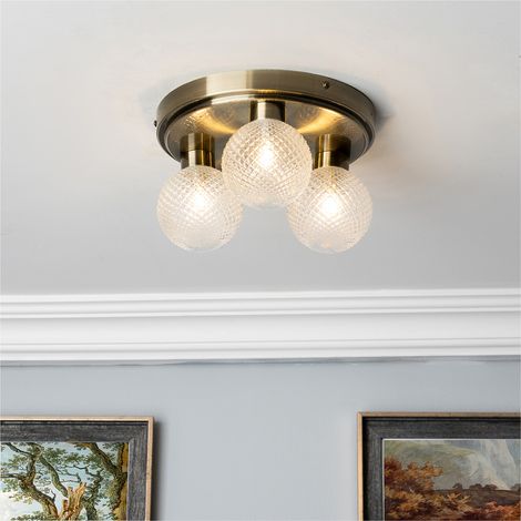 Forum Spa Vermont Antique Brass Ceiling Flush - SPA-37477-ABRS (1/4)