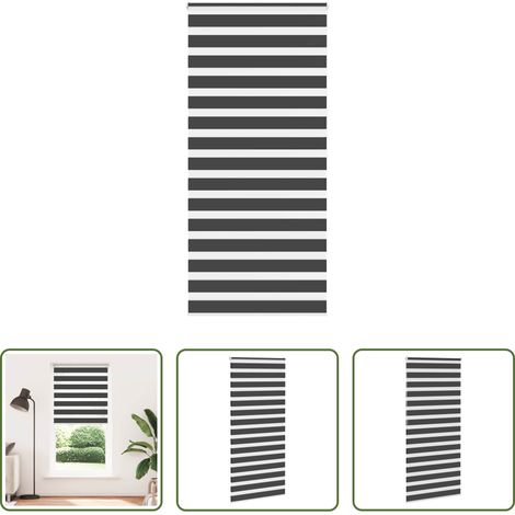 vidaXL Sonnenschutz - Doppelrollo Schwarz 100x200 cm Stoffbreite 95,9 cm Polyester (1/5)
