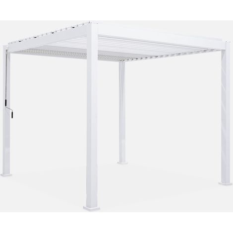 Pérgola bioclimática 3x3m de aluminio con lamas orientables